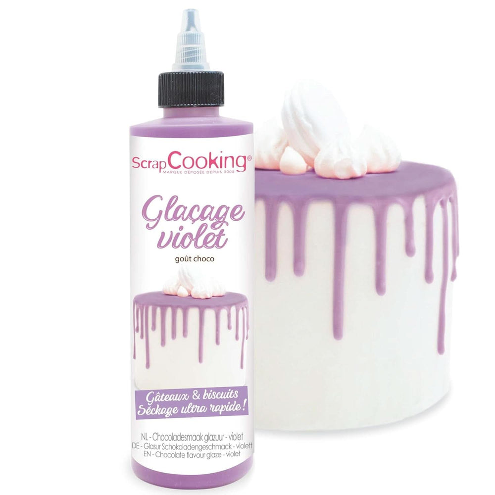Scrapcooking, Glazura Drip Cake, 140 grame Glazuri si Decor Naty Shop Violet