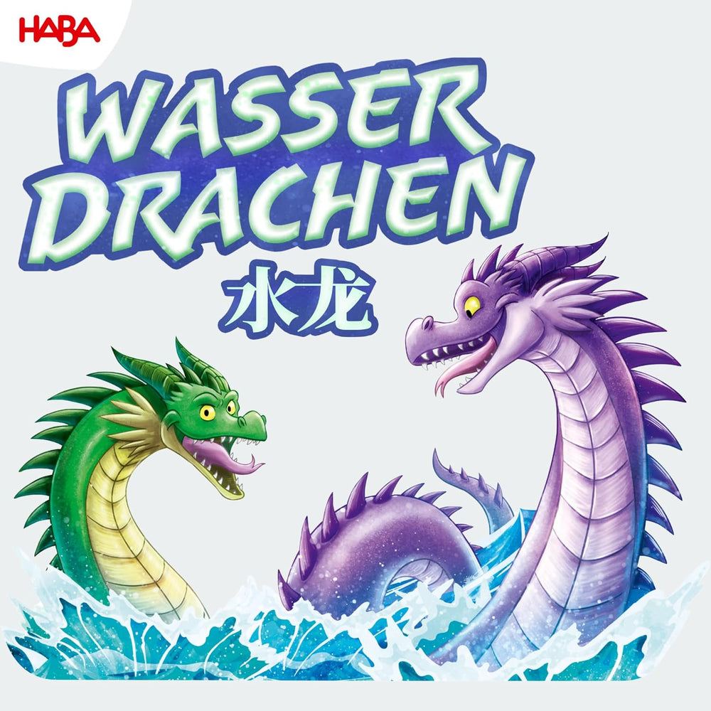 HABA Water Dragons – kostky a strategická hra pro děti 5+ – vzrušující stolní hra s draky a dřevěnými figurkami – rodinná hra pro 2–4 hráče – 1307133001