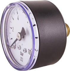 Manometru Cornat cu racord inferior de 1/4" - Negru - Potrivit pentru filtre de spălare inversă cu reductor de presiune - Plastic - Autoetanșare cu inel de etanșare din PTFE / Manometru / Aer comprimat / Manometru / DMMU14