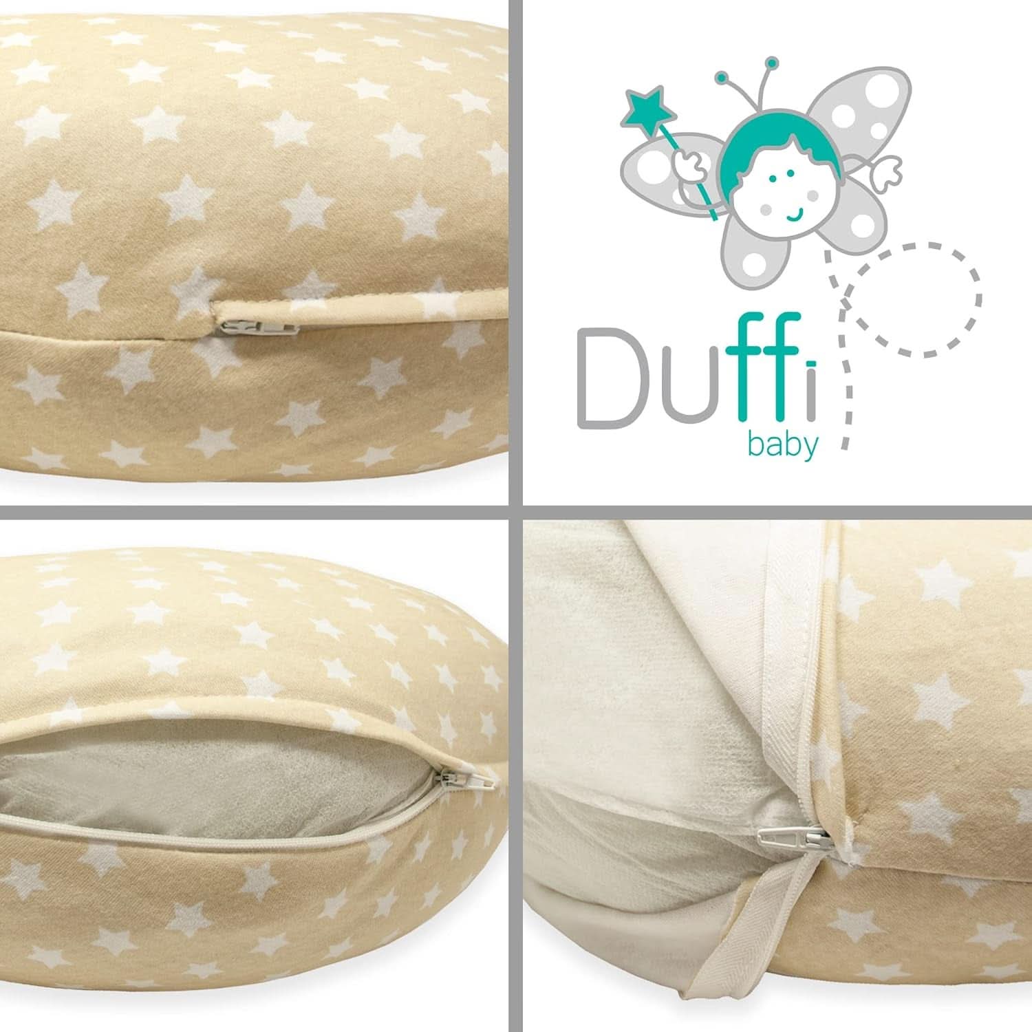 Kojící polštář pro novorozence, XL, potah 100% bavlna, snímatelný a pratelný, Polyesterová výplň, motiv hvězdy Doplňky Potraviny a kojení Bebe Naty Shop