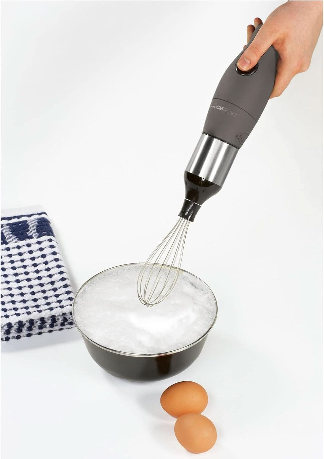 Sada stojanového mixéru Clatronic® | Mixer, Pürierstab, Zerkleinerer Aus Edelstahl | 400 Watt | 2 Geschwindigkeitsstufen | Allesschneider | Mixbehälter | Schneebesen | Multizerkleiner | SMS 3777 Kitchen Naty Shop