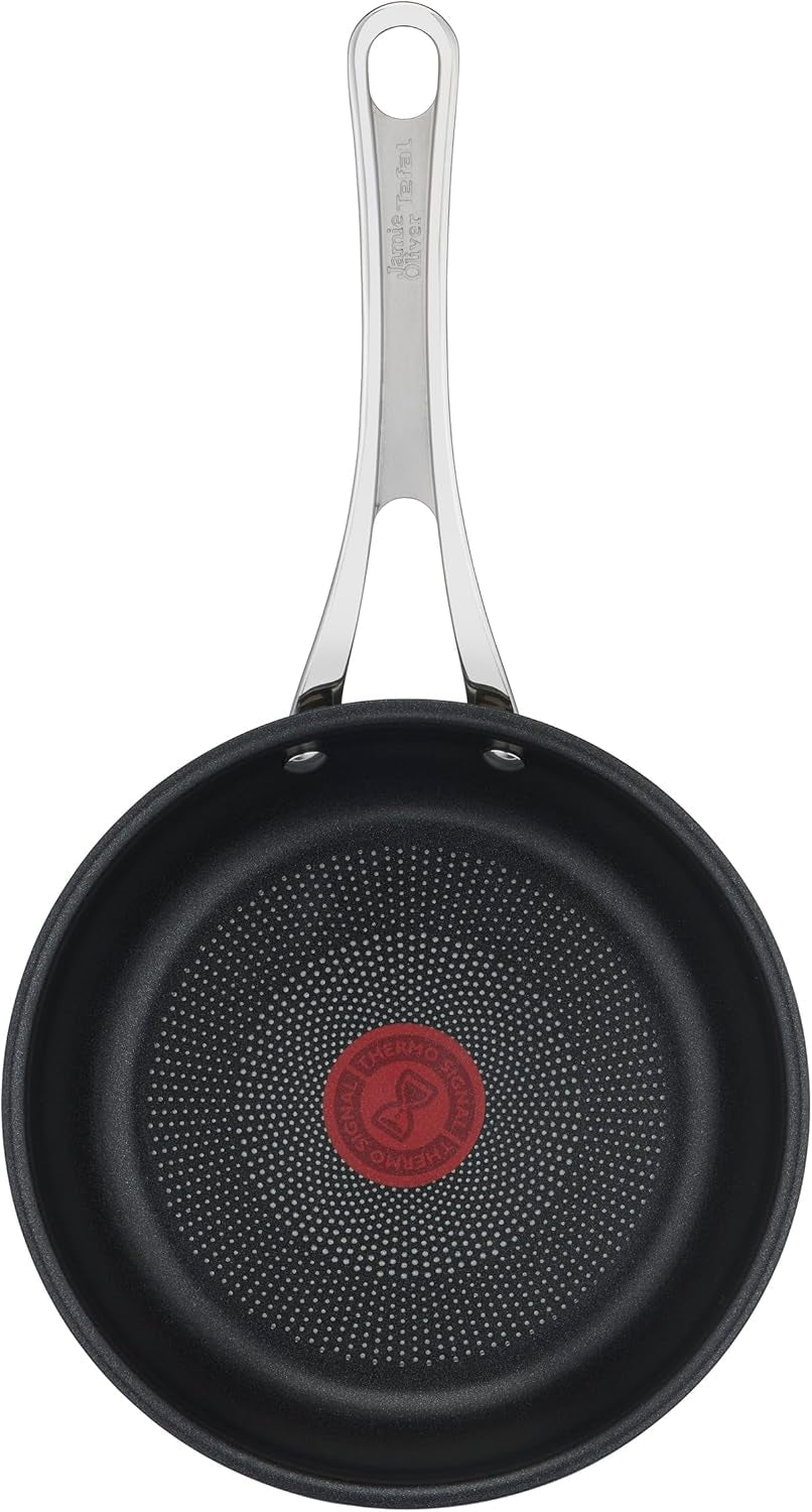 Tefal Jamie Oliver Cook'S Classics, nepřilnavý povrch, vhodné na indukci, vhodné do trouby, nerezová ocel, nýtovaná rukojeť Hrnce a pánve Naty Shop