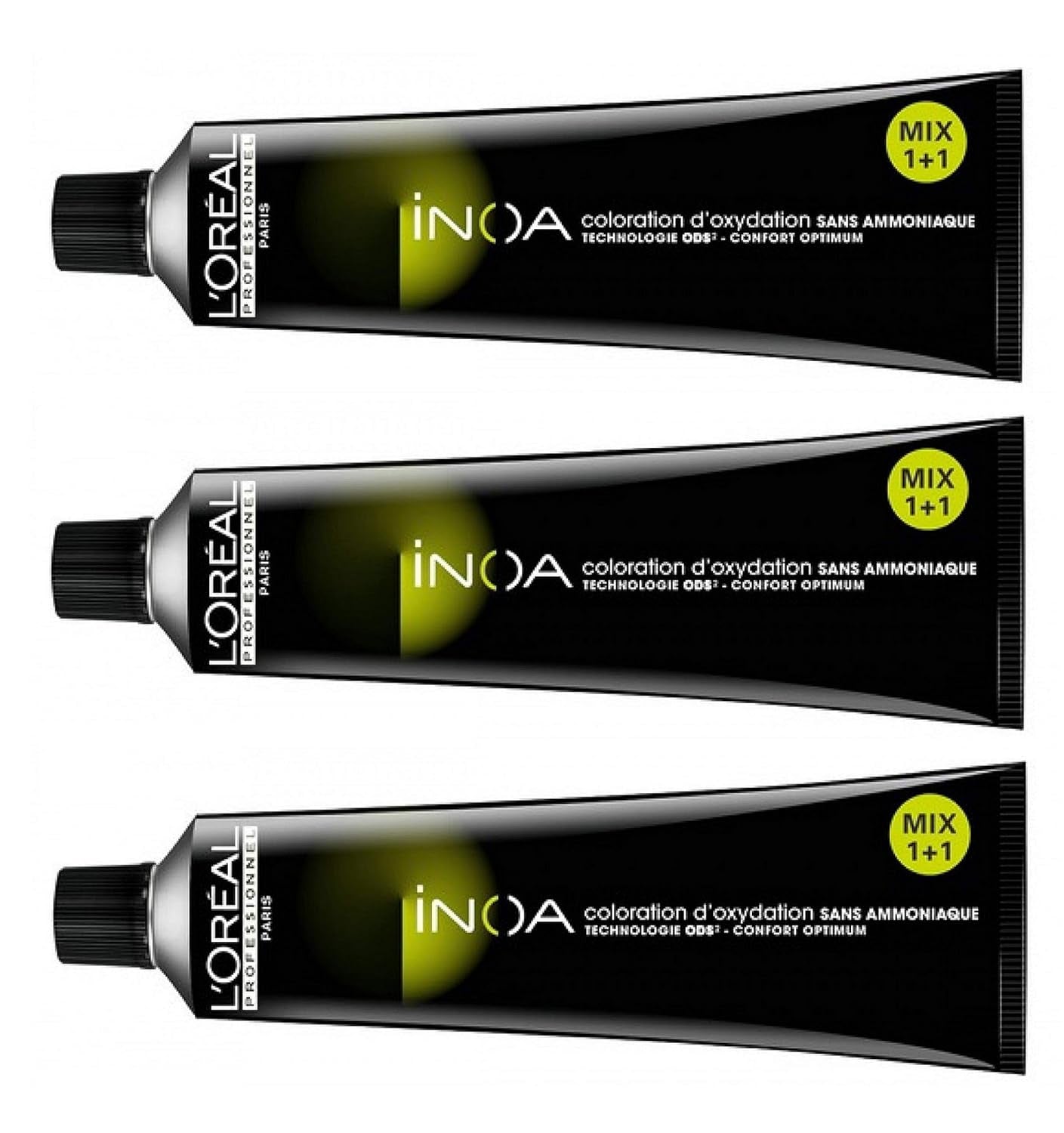 L'Oréal Professionnel INOA Colorație oxidativă fără amoniac 4 maro mediu, 1 pachet, (1x 60 ml) Vopsea pentru par Naty Shop Maro 60 ml (pachet de 3)