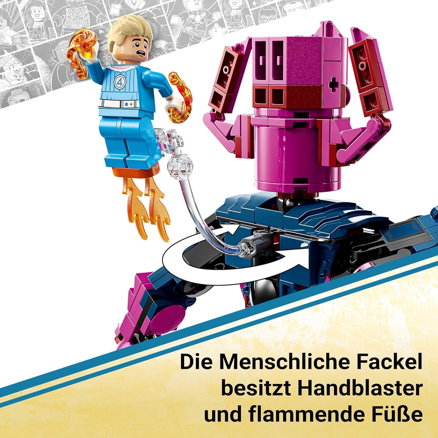 LEGO ǀ Marvel Fantastic Four vs. Galactus Baufigur - Bauset mit Superhelden - Spielset mit The Thing, Invisible Woman und Human Torch - Kreatives Geschenk für Jungen und Mädchen - 76316