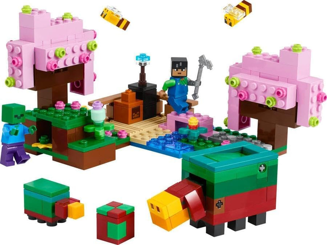 LEGO Minecraft Cherry Blossom Orchard Toy Garden k prozkoumání se Sunny, Snifferem, Zombie a Bees Dárek pro hráče pro chlapce a dívky 8 let 21260 Stavebnice Beuche den LEGO-Store