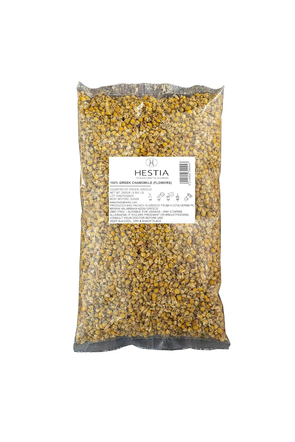 Hestia Herbs Griechischer getrechtenter Oregano 500 g, Allergenfrei – Vegan – GVO-frei