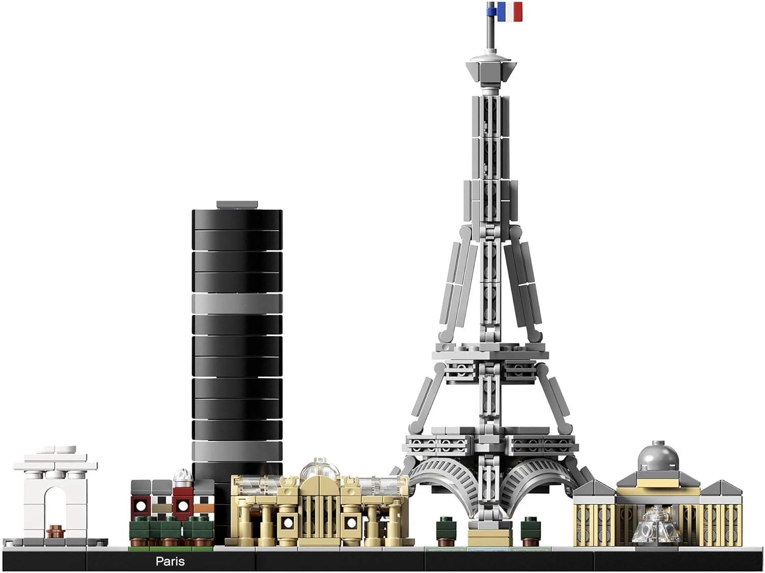 LEGO Architecture Paříž, Eiffelova věž, Champs-Élysées a modelová stavebnice Louvre, kolekce Skyline, dekorace pro domácnost a kancelář, nápady na dárky pro sběratele, muže a ženy 21044 Stavebnice Besuche den LEGO-Store
