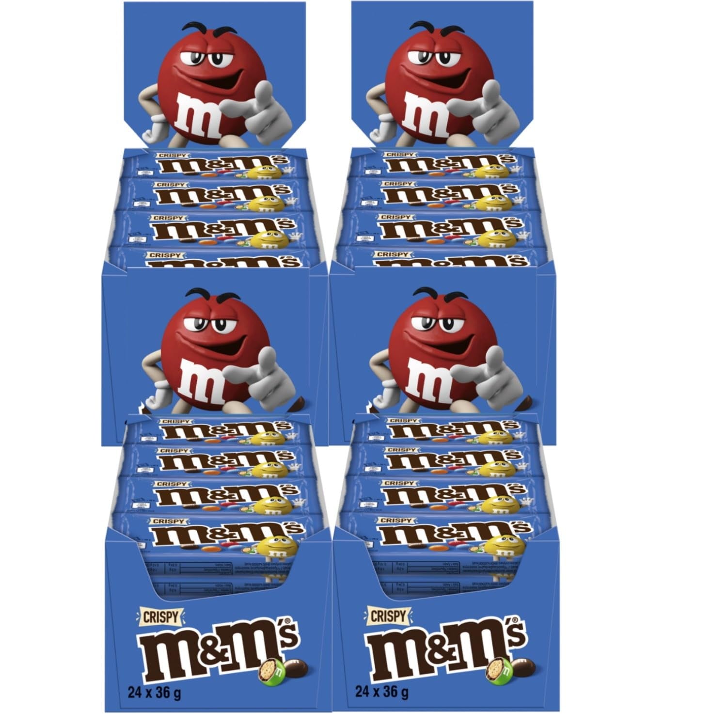 M&M's Arašídové čokoládové hromadné balení 24 x 45 g Čokoláda Čokoláda s arašídovou příchutí Čokoláda (1080 g) Ideální jako pamlsek na téma fotbal