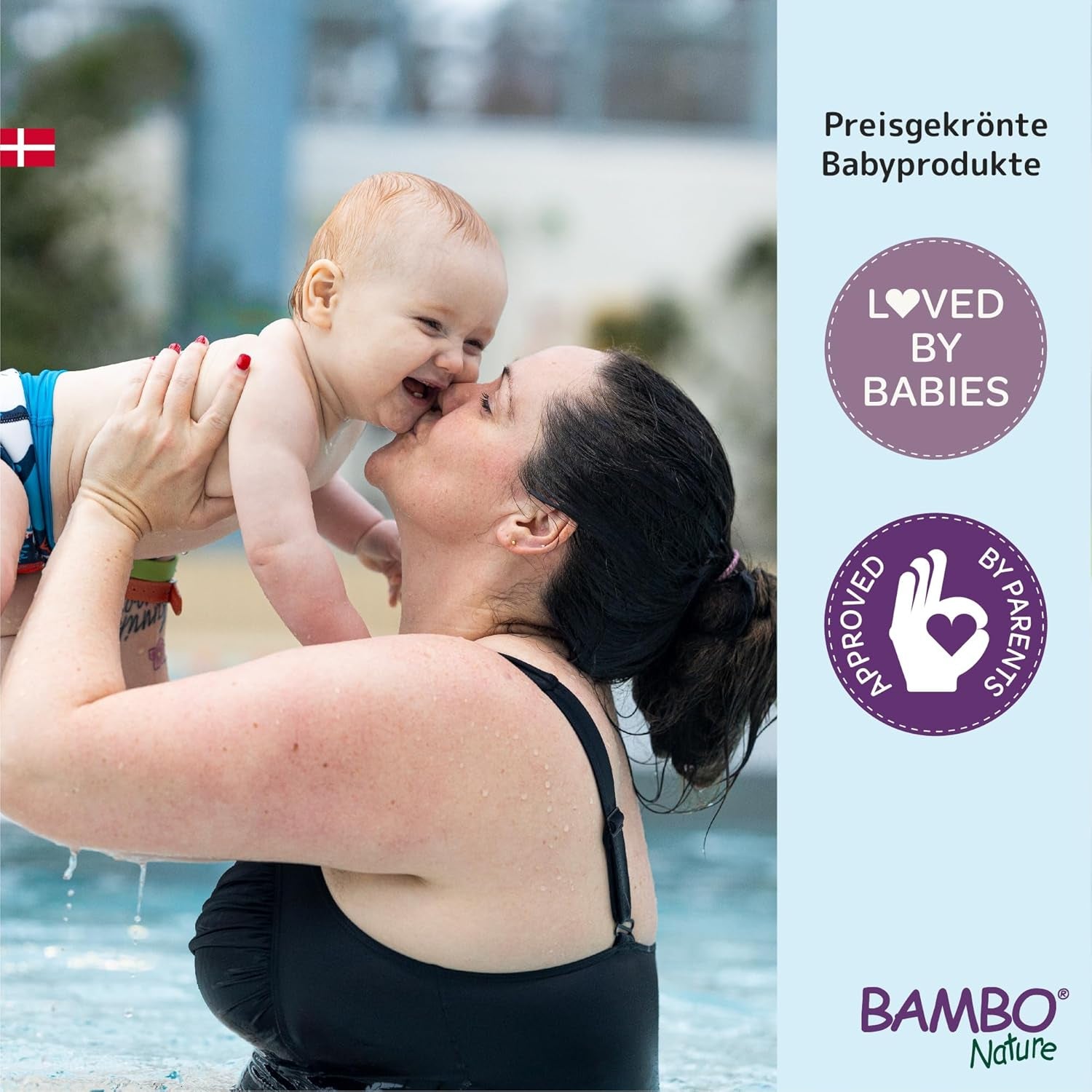 Dětské plenky Bambo Nature, velikost S (7-12kg), 12 plen | Jednorázové plenky Secure Fit | Vodotěsný komfort při hraní ve vodě