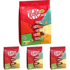 Nestlé Mini Mix čokoládové tyčinky Pět lahodných příchutí 14 tyčinek 4 balení (1 sáček x 197,4 g)