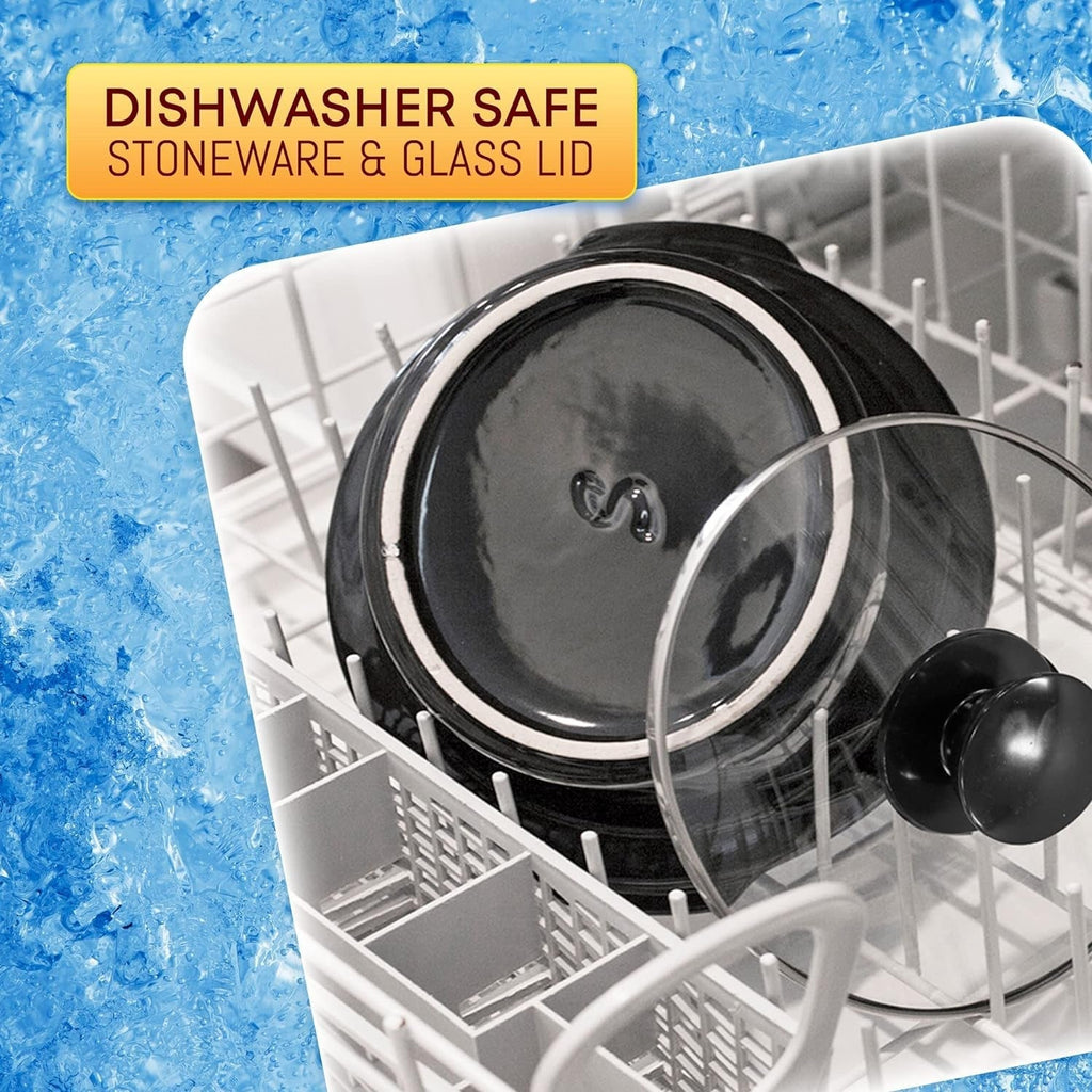 MST-250XS# Elektrischer Keramik-Schongarer Mit Einstellbarer Temperatur, Für Vorspeisen, Saucen, Suppen, Braten, Eintöpfe Und Dips, Spülmaschinenfest (1,7 L, Edelstahl) Naty Shop