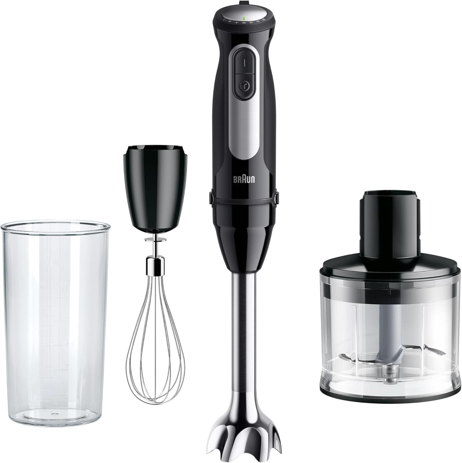 Braun Stabmixer MQ 5200WH - Multiquick 5 Vario Pürierstab Mit Edelstahl Mixfuß, 1000 Watt, Inkl. 600 ml Mix- & Messbecher, Weiß/Grau Kitchen Naty Shop Verze 2024 – Zerkleinerer