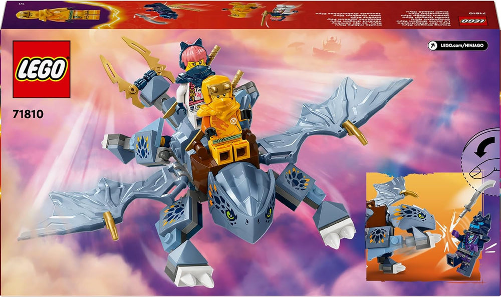 LEGO NINJAGO Riyu Dětský drak Dragon se 3 minifigurkami Sestavitelná hračka Ninja pro 6leté chlapce a dívky Akční dárek pro děti 71810 Stavebnice Besuche den LEGO-Store