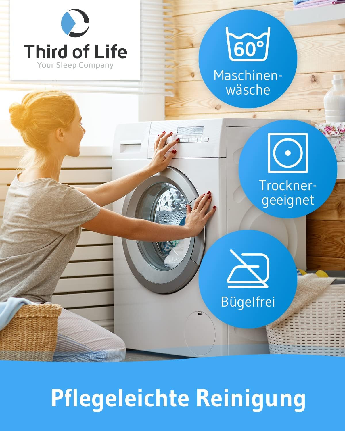 Față de pernă neagră, pachet dublu, perfectă pentru pernele de gât ANDAR, bumbac maco (jersey dublu), fără călcare și uscare cu tambur, set de 2 fețe de pernă cu fermoar, certificat Oeko-Tex Perne ortopedice cervicale Naty Shop