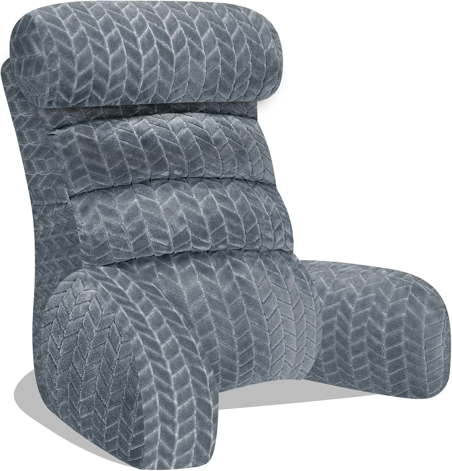 Pernă de citit pentru pat și canapea, pernă de spate pentru pat, pernă de citit cu spătar pentru adulți, confortabilă pentru a sta, a citi și a viziona televizorul pe podea sau pe canapea (Gri închis, 65 * 30cm)