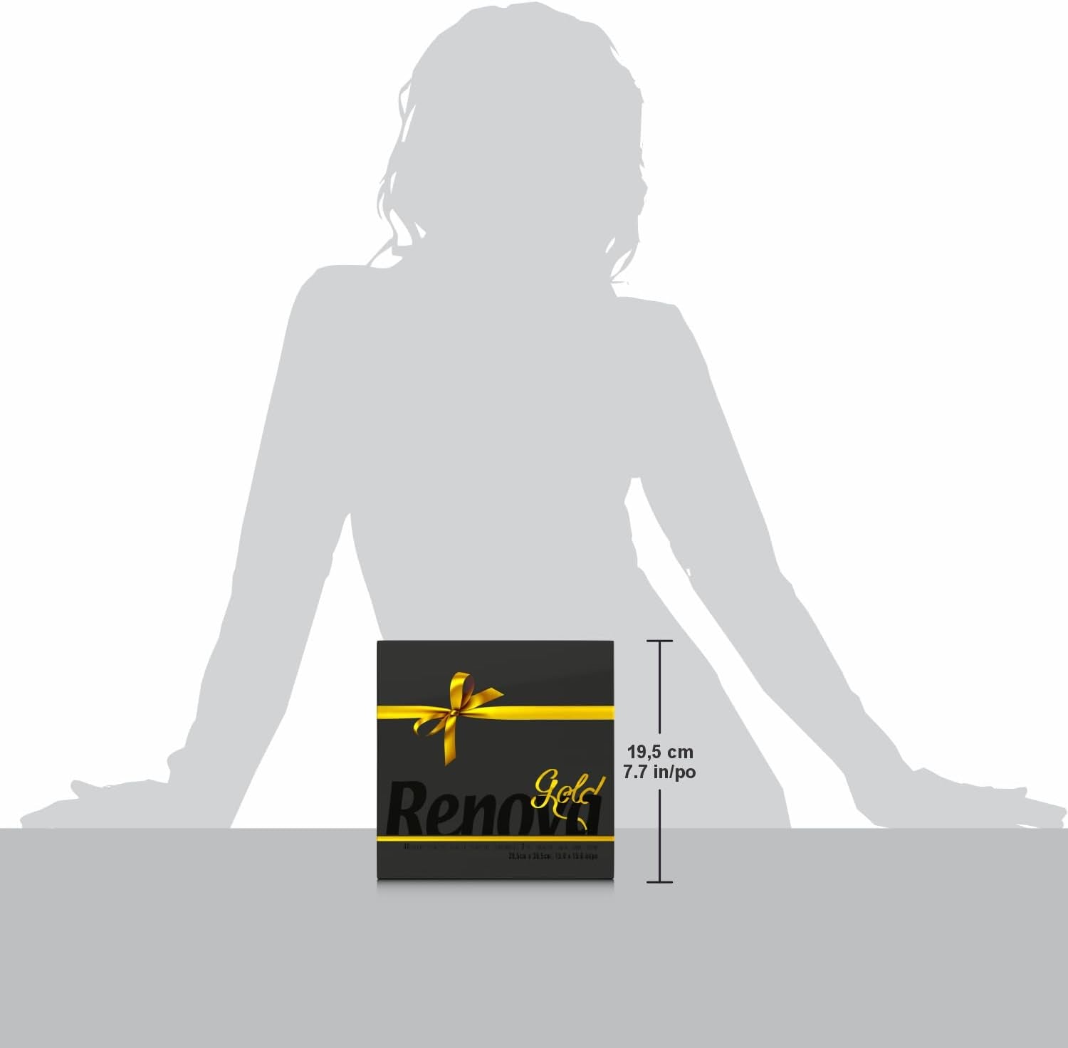 Șervețele din hârtie neagră Renova, 40 șervețele, mari, 2 straturi.