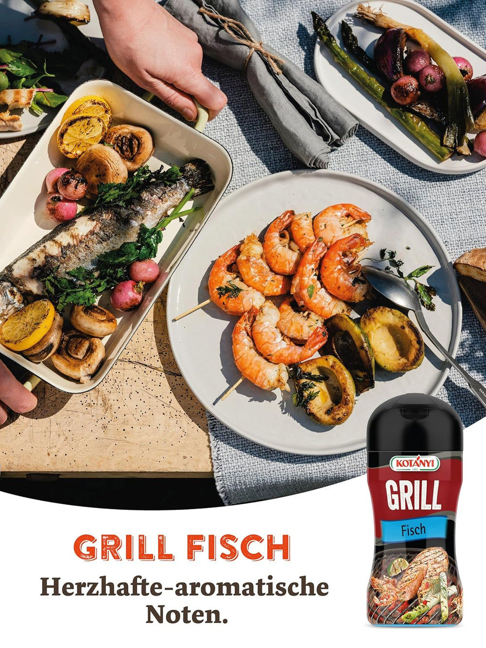 KOTÁNYI Grill Fisch Grillgewürz 80g - Gewürz für Fisch & Meeresfrüchte - Marináda pro jede Fischart - Gewürzmischung zum Grillen - [Jetzt für die nächste Grillfeier bestellen!]