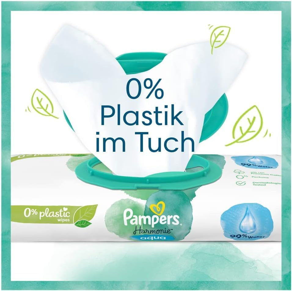 Sada dětských plen Harmonie Velikost 2 (4-8 kg, 240 kusů) MĚSÍČNÍ BOX a Krabice na vlhčené ubrousky Harmonie Aqua Baby 720 ubrousků (15 x 48), Baby Essentials