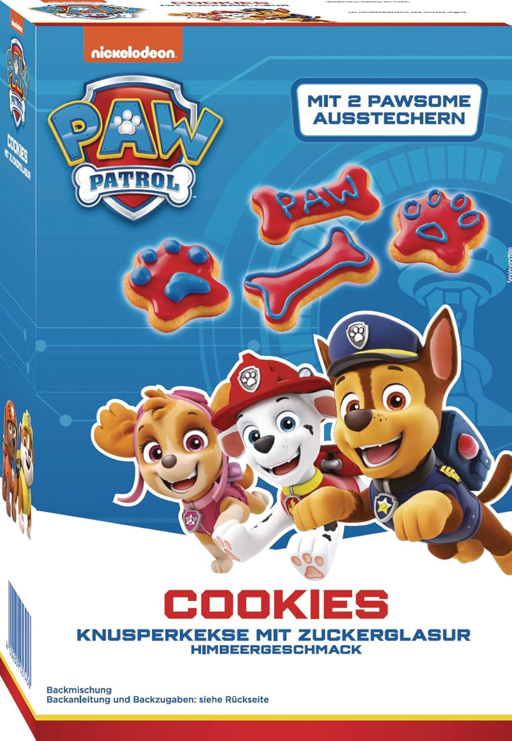 RUF X Paw Patrol Muffin Backmischung Mit Erdbeer-Geschmack, Für 12 Paw Patrol Muffins, Inkl.16 Oblaten-Auflegern Und Pawsome Muffin-Förmchen, 1 X 394G Naty Shop 475 G (1Er Pack) Cookies