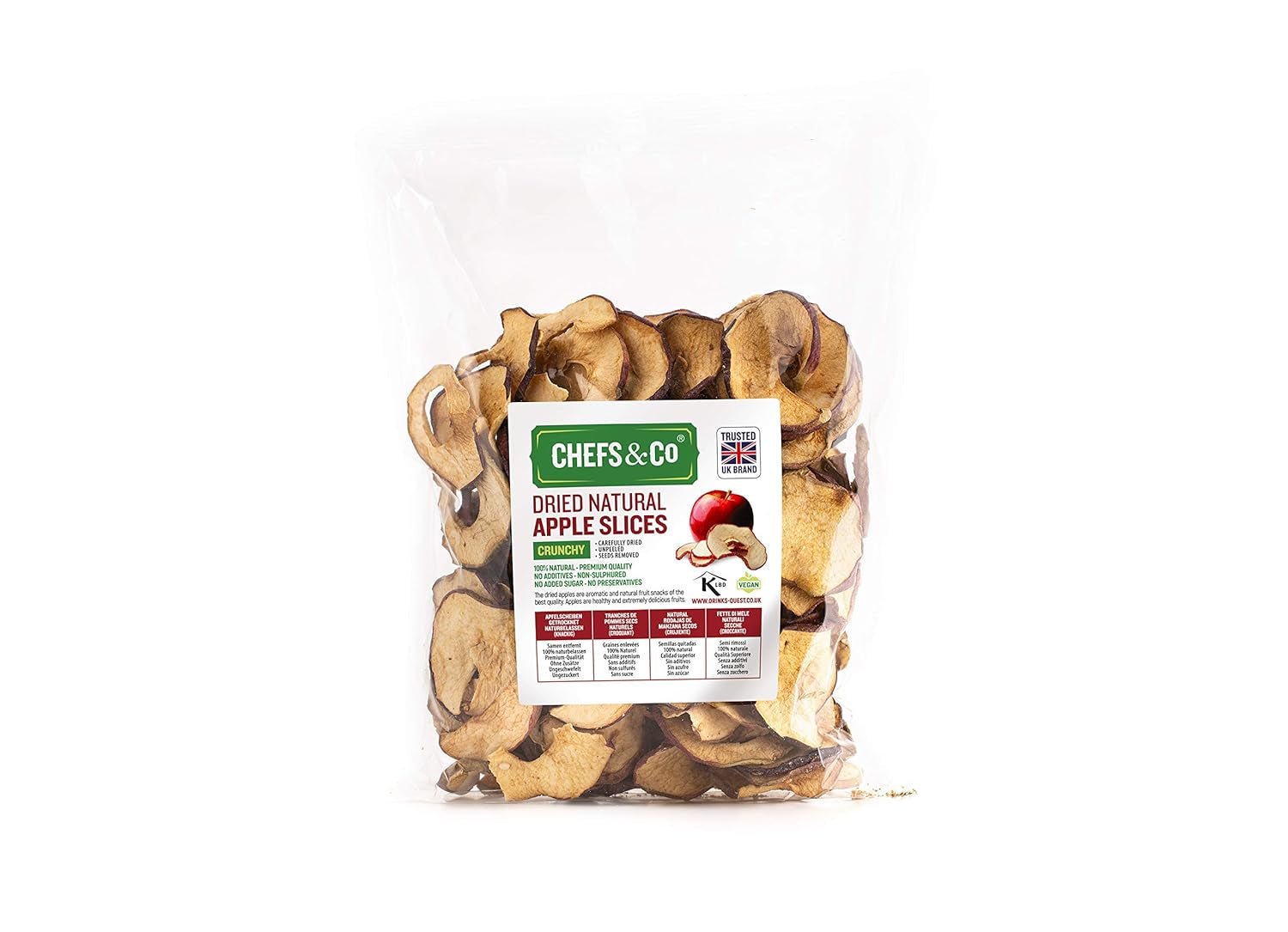 Felii de mere uscate 250g | 100% fructe naturale întregi | fără coajă | fără semințe | fără aditivi | nesulfurate | fără zahăr adăugat Produse deshidratate Naty Shop Titlu implicit