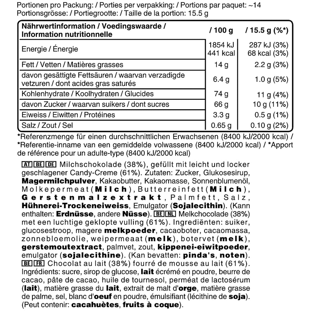 Mini velké balení čokolády, mini čokoládové tyčinky s nugátovým krémovým karamelem, 227 g, tip na čokoládový dárek, velké balení čokolády