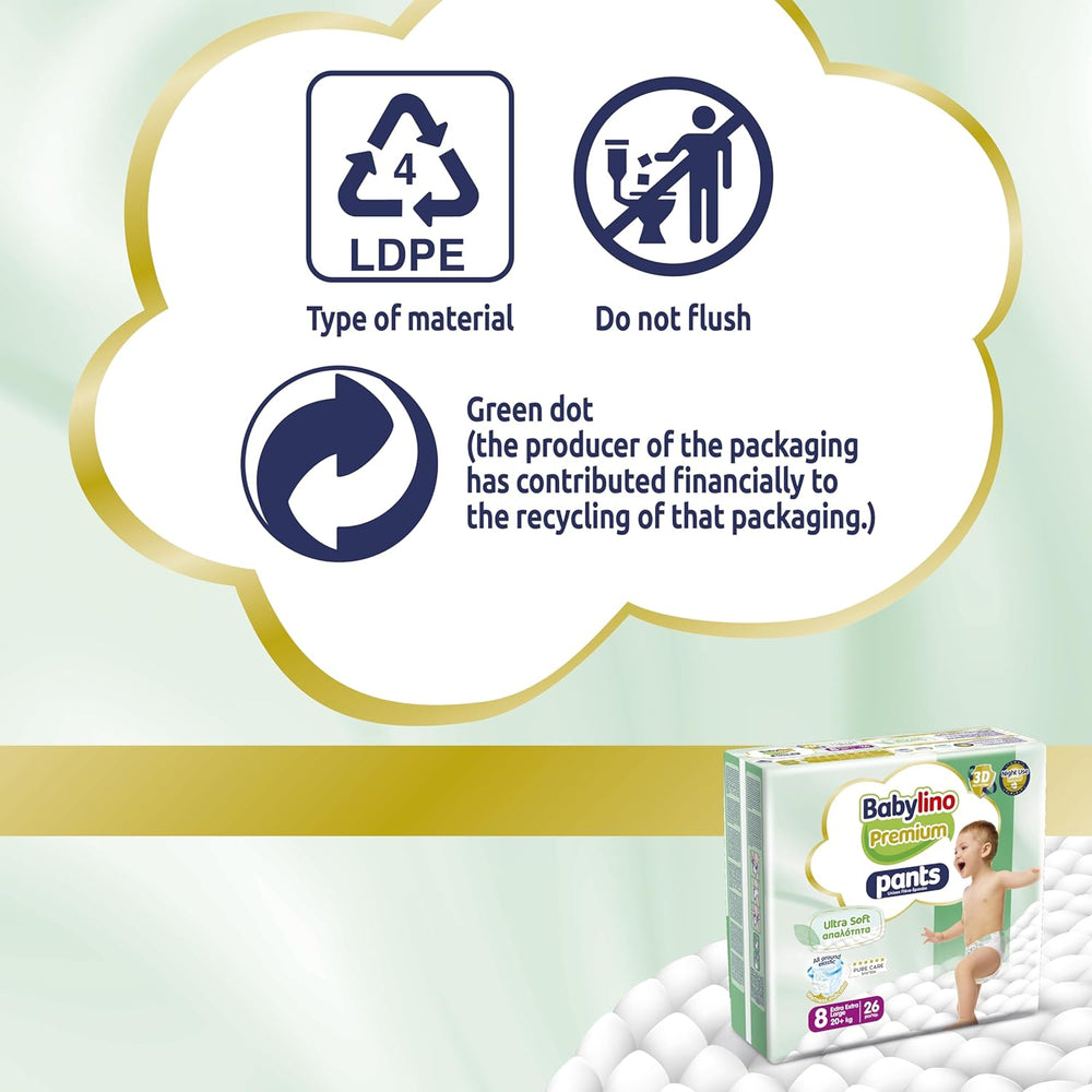 Prémiové kalhoty velikosti 8 s ultra měkkým filtrem, XXL (20+ kg), 104 kusů