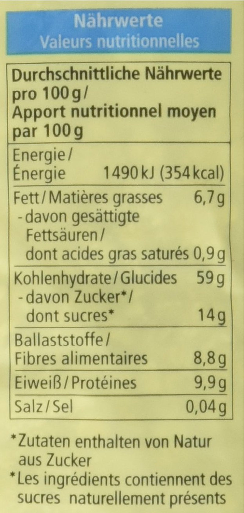 Bio Bircher müsli, veganské (1 x 500 g)