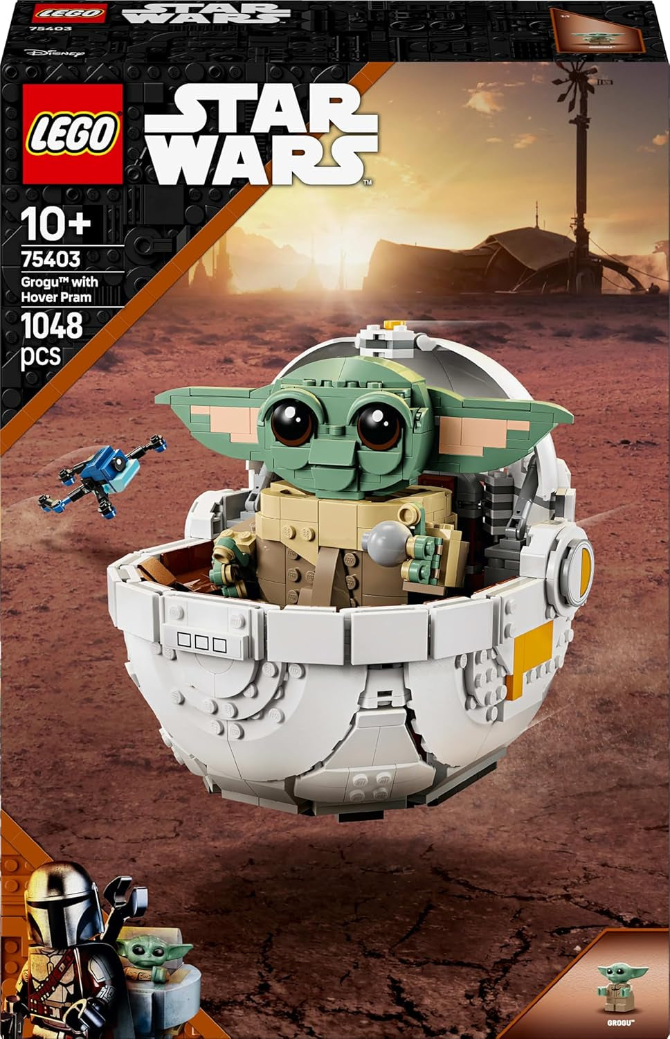 LEGO Star Wars 75403 Grogu ve své mandalorianské repulzorové kolébce - Sběratelská minifigurka - Model na sestavení, hraní a vystavení - Domácí dekorace - Dárek pro chlapce a dívky ve věku od 10 let Stavebnice Besuche den LEGO-Store