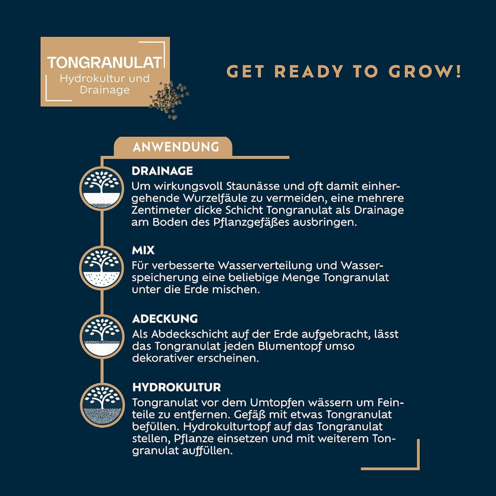 Westland Clay Granule, 5 L - Granule pro rostliny ideální pro hydroponii, drenážní substrát bez chemických přísad, pro vnitřní i venkovní použití