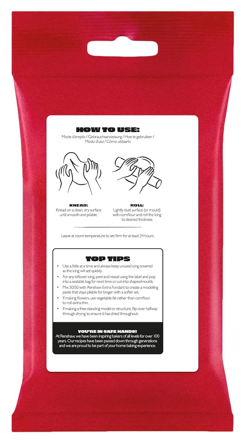 Flower & Modelling Paste White 250g - Pastă de modelare, perfectă pentru flori, flori, figuri și multe altele, pastă de zahăr comestibilă - 250 g Pasta de zahar Naty Shop