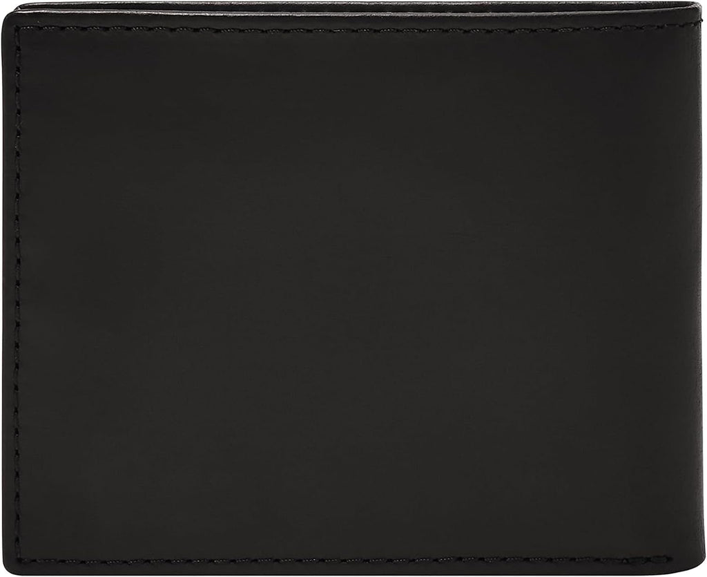 Fossil Derrick Bifold din piele pentru bărbați, cu blocare RFID, cu fereastră Flip ID Portofel Barbati Naty Shop