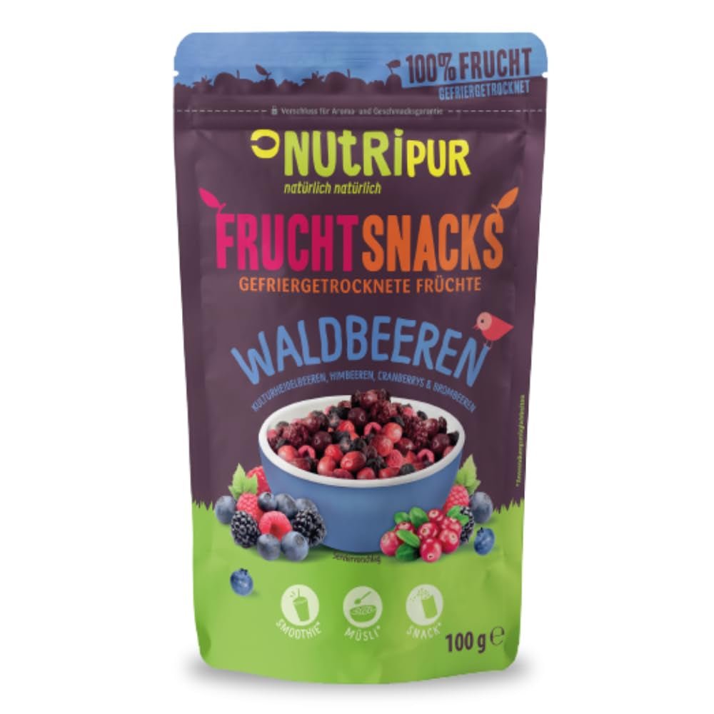 Fructe de pădure liofilizate: 100g mure, afine, merișoare, zmeură liofilizate, neîndulcite - Fructe uscate, fructe liofilizate, fructe de pădure de la NutriPur Produse deshidratate Naty Shop Titlu implicit