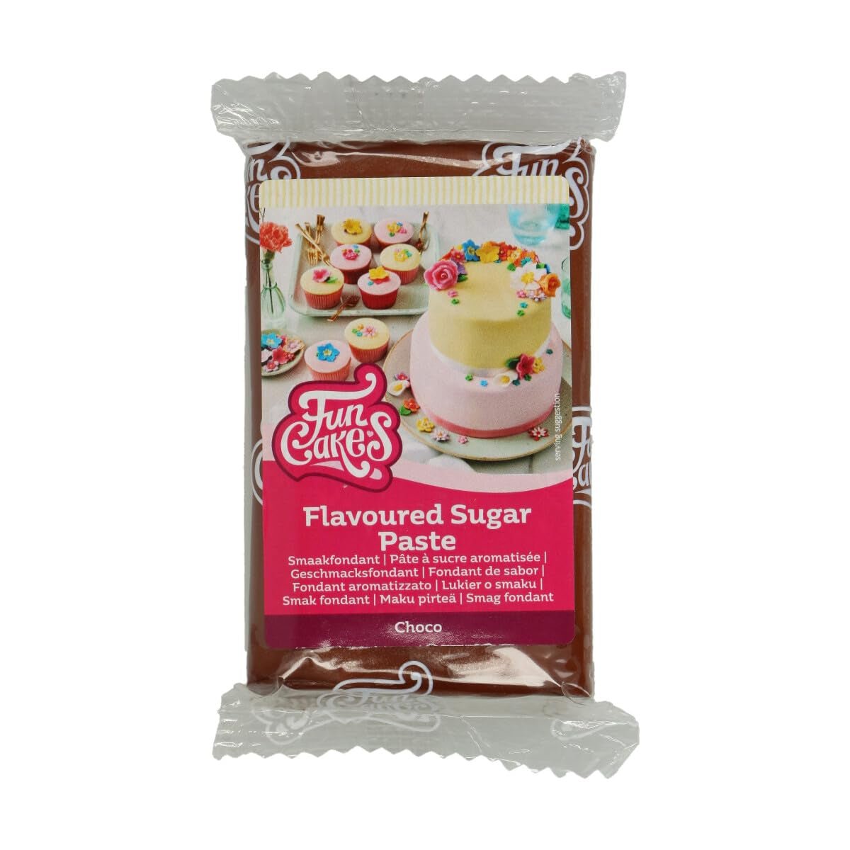FunCakes Fondant cu aromă de lămâie: Gust delicios, textură fină, ușor de întins, fondant rulat, perfect pentru prăjituri, cupcakes și biscuiți. Halal, kosher și fără gluten. 250 g (pachet de 3) Pasta de zahar Naty Shop 250 G Ciocolată
