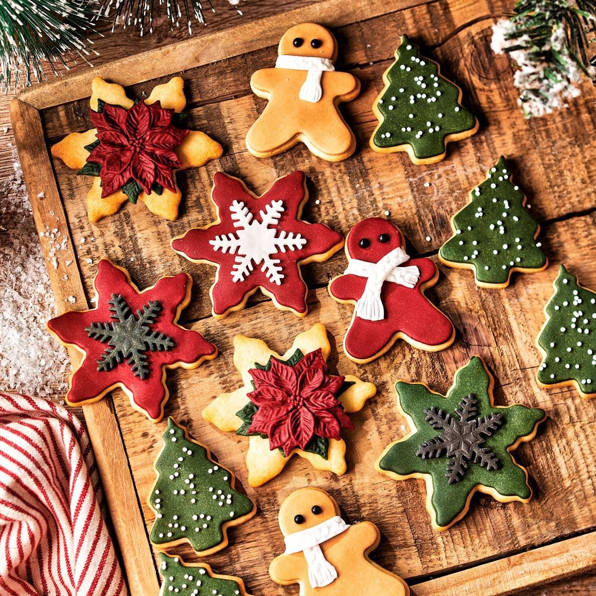 FunCakes Fondant Multipack Ușor de folosit, neted, flexibil, moale și pliabil, perfect pentru decorarea torturilor, halal, kosher și fără gluten. 5 culori, 5 x 100 g, Paleta Sparkling Pasta de zahar Naty Shop