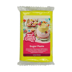 FunCakes fondant rulat verde lime: Ușor de folosit, neted, flexibil, moale și pliabil, perfect pentru decorarea torturilor, halal, kosher și fără gluten, 250g Pasta de zahar Naty Shop Default Title