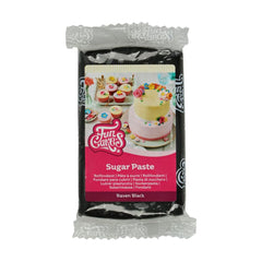 FunCakes Raven Fondant negru rulat: ușor de utilizat, neted, flexibil, moale și flexibil, perfect pentru decorarea prăjiturilor, halal, kosher și fără gluten, 250 g Pasta de zahar Naty Shop Default Title