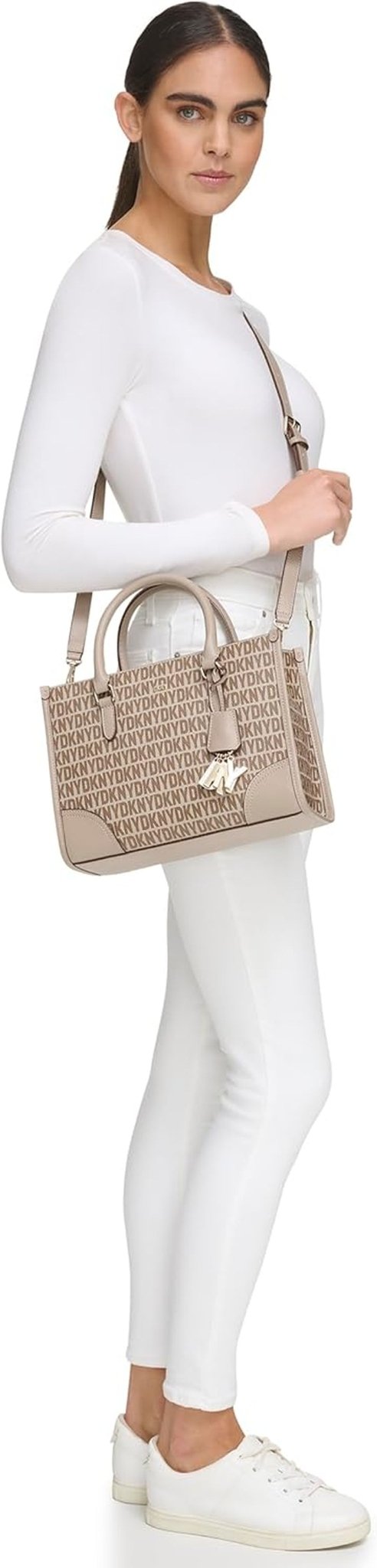 Geantă Casual Tote Satchell pentru femei DKNY, Chino/Toffee Genti Femei Naty Shop