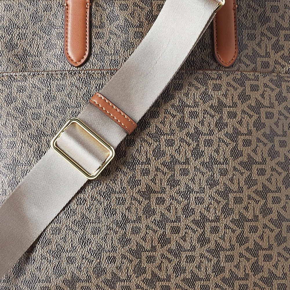 Geantă tip tote messenger Zyon pentru femei DKNY, mocha/caramel, mărime unică Genti Femei Naty Shop