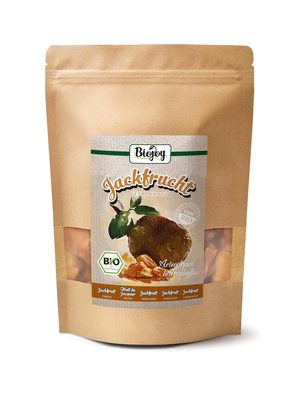 Jackfruit bio Biojoy (1 kg), bucăți de jackfruit uscate și nesulfurate Produse deshidratate Naty Shop 250 G