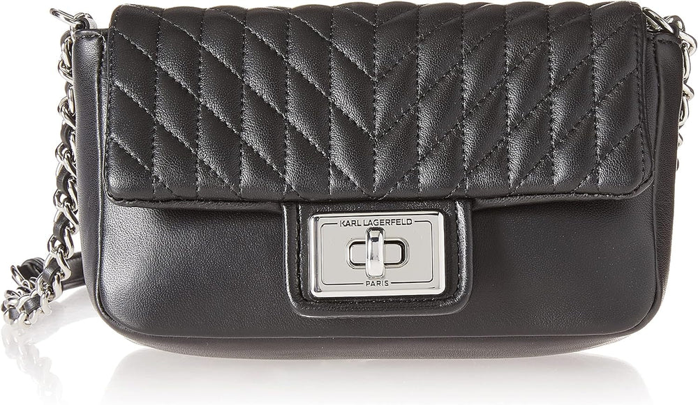 KARL LAGERFELD Agyness crossbody geanta de umăr Genti Femei Naty Shop Negru/argintiu