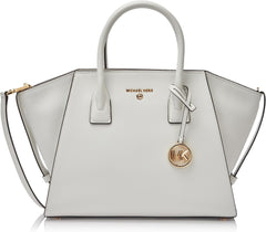 MICHAEL KORS Femeile Avril LG TZ Satchel Bag, Opticwhite Genti Femei Naty Shop Titlu implicit
