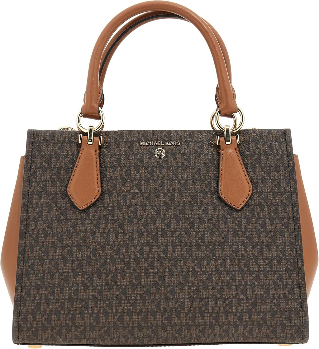 Michael Kors Ladies Md Satchel Bag Genti Femei Naty Shop Brn/Acorn