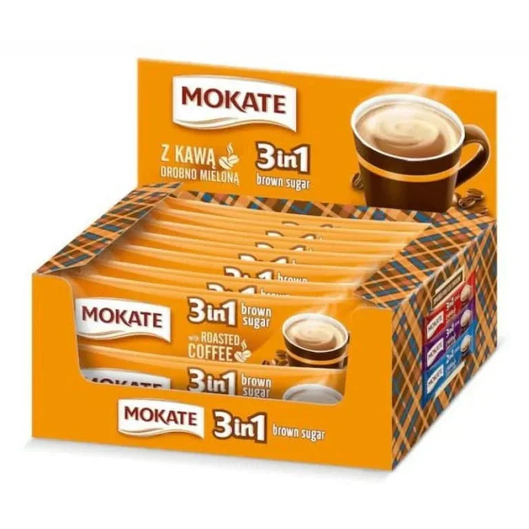 MOKATE 3in1 Brown Sugar Cafea Instant Plic 24x17g Cafea Naty Shop