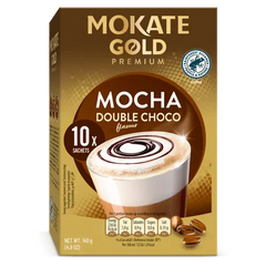 MOKATE Gold Premium Cappuccino Mocha Double Choco 10x14g Cafea Naty Shop