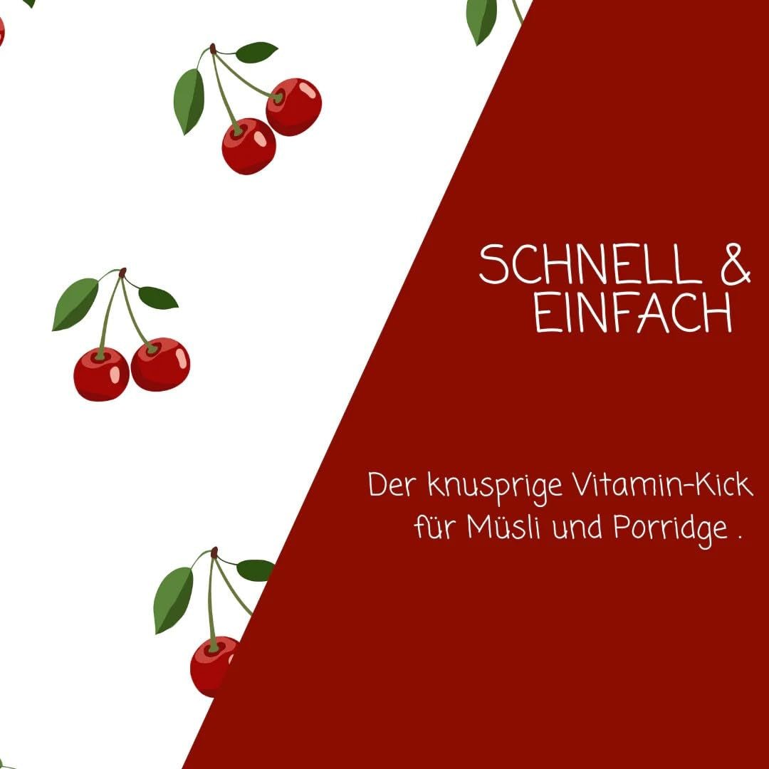 myfruits cireșe amare liofilizate, 80g, fără aditivi, din 100% cireșe, fructe liofilizate și deshidratate Produse deshidratate Naty Shop