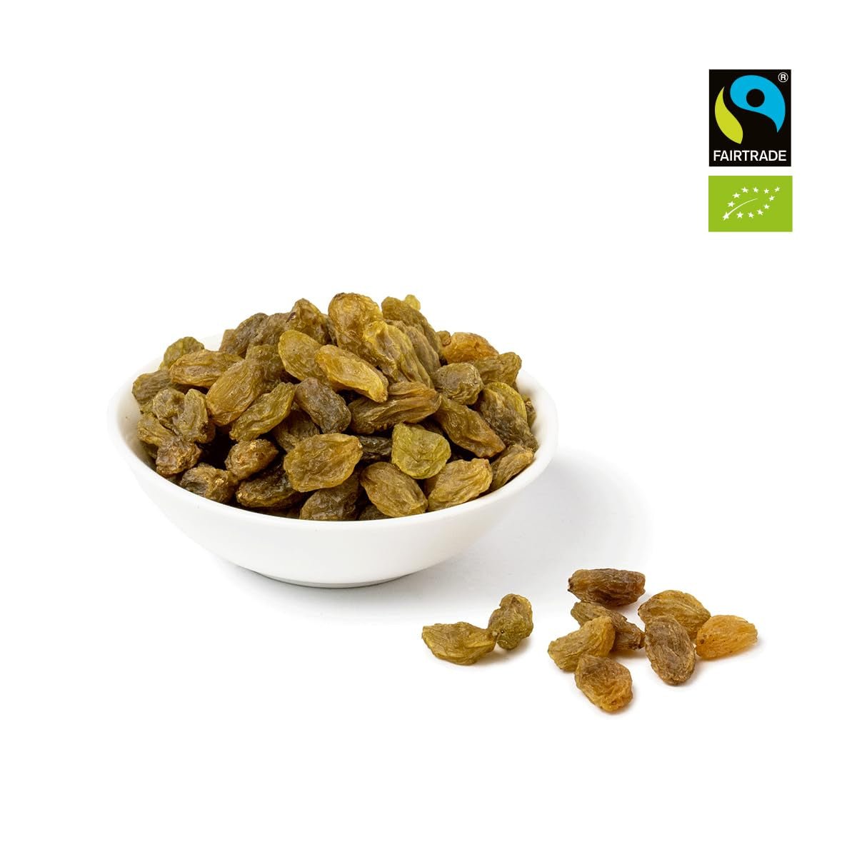 PAKKA - Stafide organice Fairtrade Green Khorog 750g, organice și Fairtrade, fără semințe, uscate la umbră, fără ulei, deci lipicioase, direct de la micii fermieri din Samarkand în Uzbekistan, vegan, 750g Produse deshidratate Naty Shop