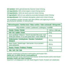 PAKKA - Stafide organice Fairtrade Green Khorog 750g, organice și Fairtrade, fără semințe, uscate la umbră, fără ulei, deci lipicioase, direct de la micii fermieri din Samarkand în Uzbekistan, vegan, 750g Produse deshidratate Naty Shop