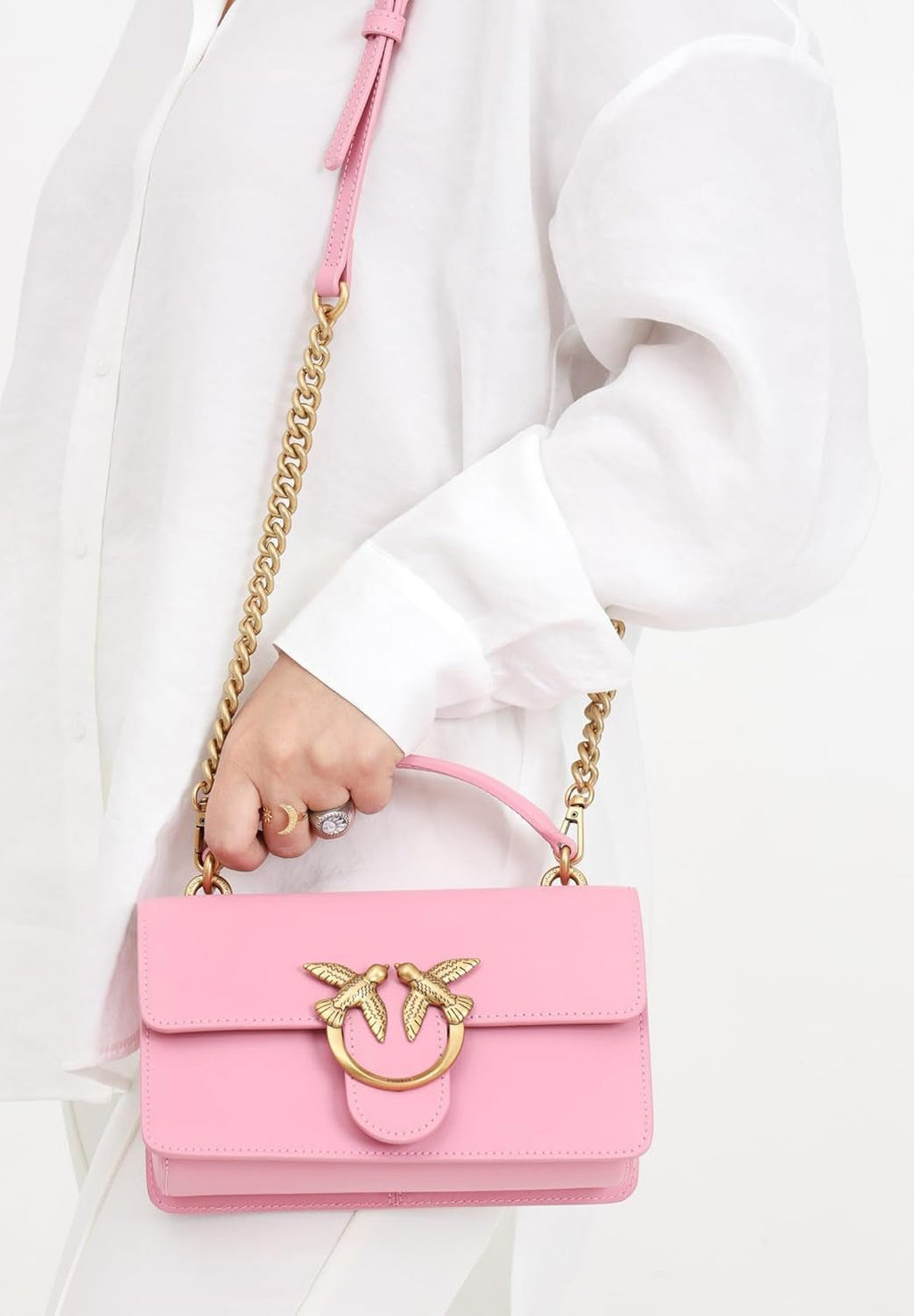 Pinko Ladies Love One Mini Geantă ușoară din mătase de vițel Genti Femei Naty Shop