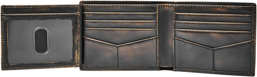 Portofel bifold din piele Fossil Wade pentru bărbați 11,43 cm L x 1,905 cm l x 8,89 cm H Portofel Barbati Naty Shop