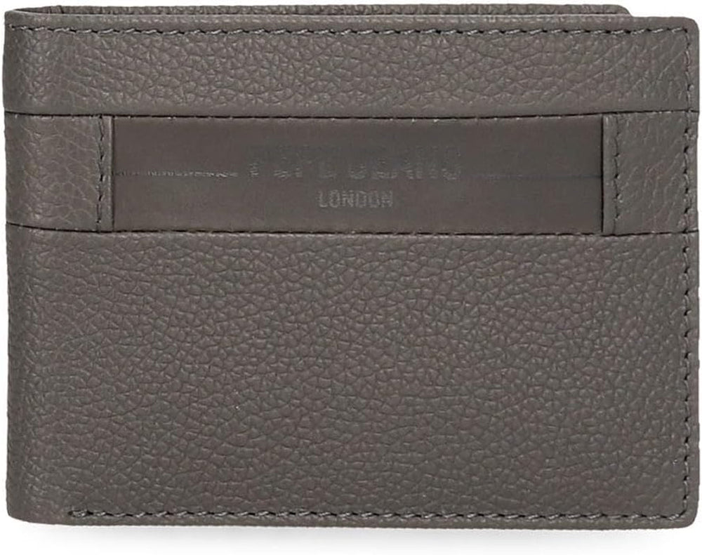 Portofele și portmonee Pepe Jeans Checkbox din piele de vacă, negru, maro, albastru și gri Portofel Barbati Naty Shop Gri Portofel